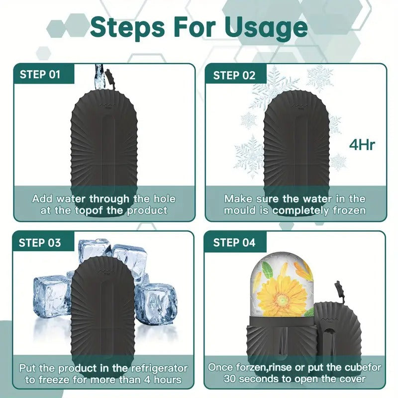 LureaGlacé™ 3-in-1 Ice Facial Roller & Gua Sha Set