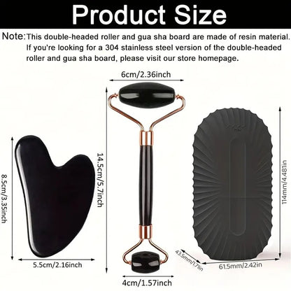 LureaGlacé™ 3-in-1 Ice Facial Roller & Gua Sha Set